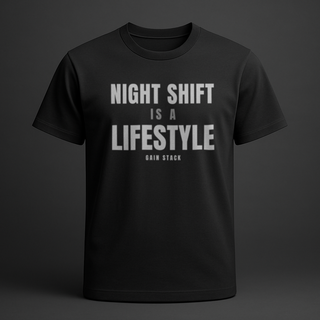 Night Shift Is A Lifestyle [Black][ 4XL | 5XL ]