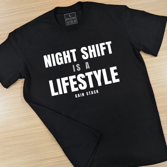 Night Shift Is A Lifestyle [Black][ 4XL | 5XL ]